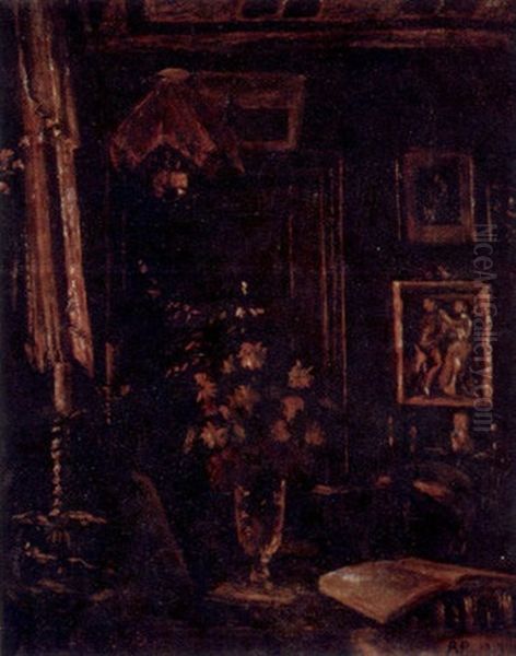 Interior Oil Painting by Rudolf Bertelsen