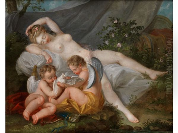 Schlafende Venus Oil Painting by Jean-Simon Berthelemy