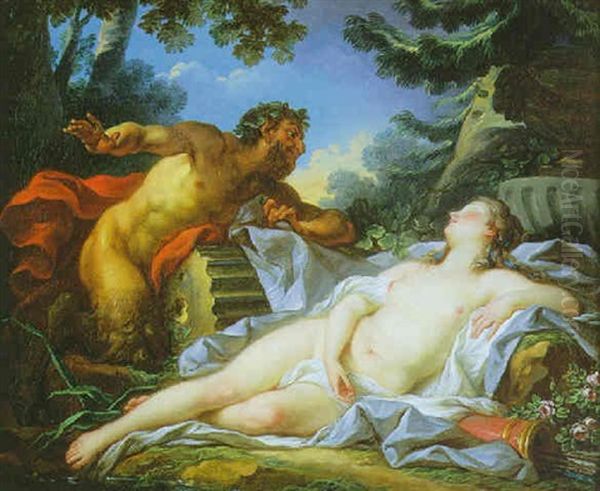 Jupiter Et Antiope Oil Painting by Jean-Simon Berthelemy