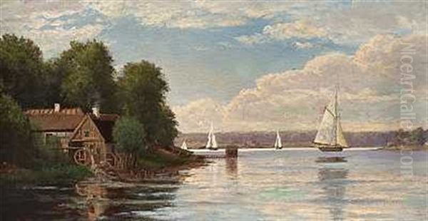 Parti Fra Svendborg Oil Painting by Christian Bernh. Severin Berthelsen