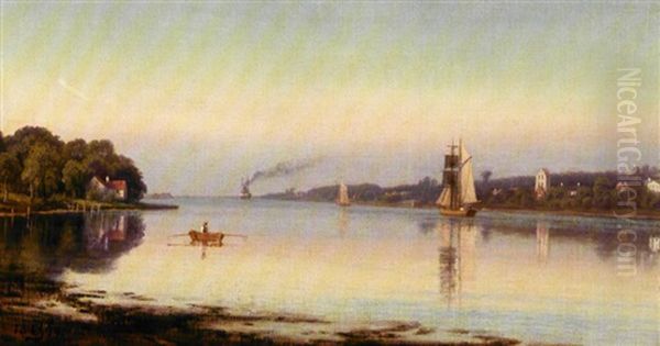 Parti Fra Svenborgsund Oil Painting by Christian Bernh. Severin Berthelsen