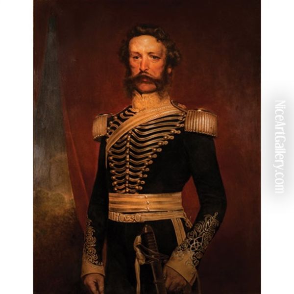 Portrait Of Lieutenant-colonel George Taylor Denison Ii Oil Painting by George Theodore Berthon