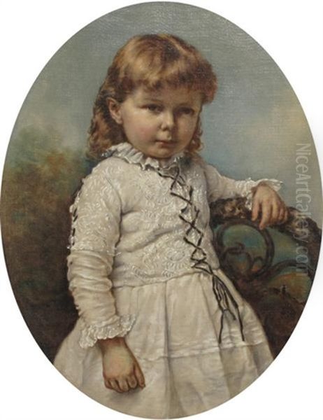 Portrait Of Lena Fulton Oil Painting by George Theodore Berthon