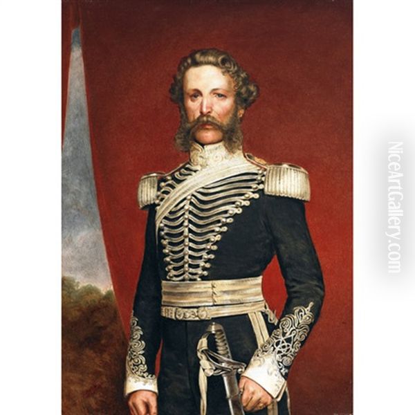 Portrait Of Lieutenant Colonel George Taylor Denison Ii Oil Painting by George Theodore Berthon