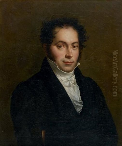 Portrait Presume Du Baron Charles Chaulin (1798-1858) Oil Painting by Rene Theodore Berthon