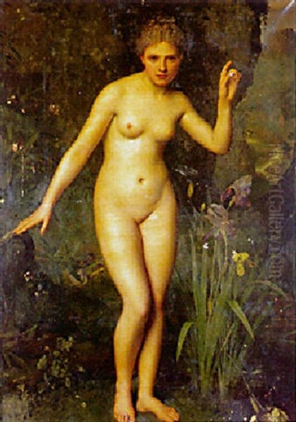 Venus Oil Painting by Rene Theodore Berthon