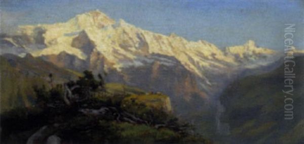 Gebirgslandschaft Oil Painting by Alfred Henri Berthoud