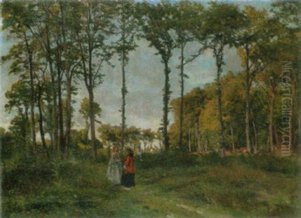 Bois De Serix Oil Painting by Auguste Henry Berthoud