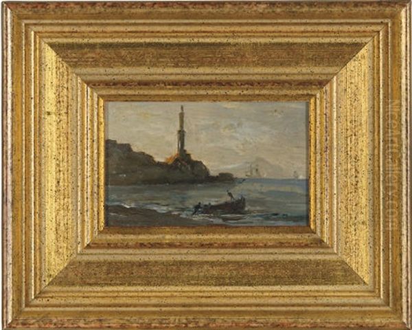 Le Phare Oil Painting by Rodolphe Leon Berthoud