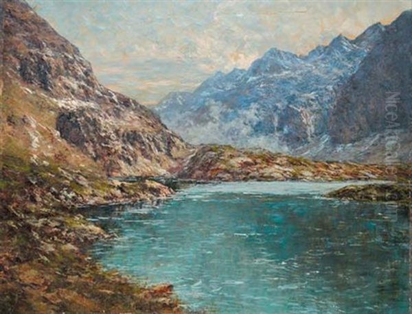 Lac Robert, Champrousse Oil Painting by Charles Alexandre Bertier