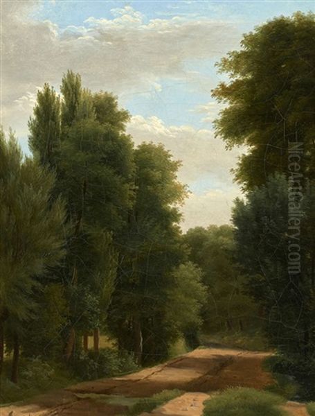 Allee Dans Un Parc Oil Painting by Jean Victor Bertin