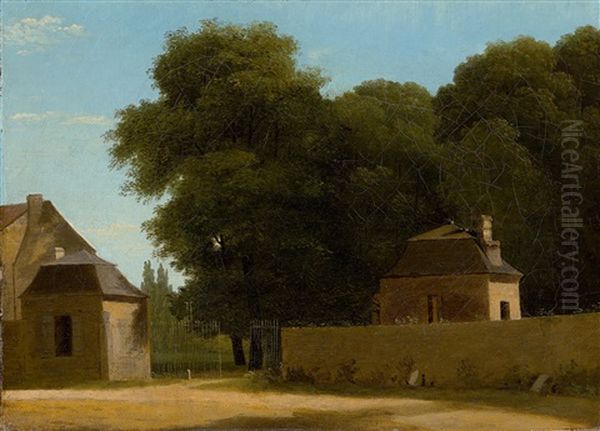 Eingang Des Parks Von Saint-cloud Oil Painting by Jean Victor Bertin