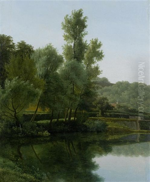 River Landscape by Jean Victor Bertin