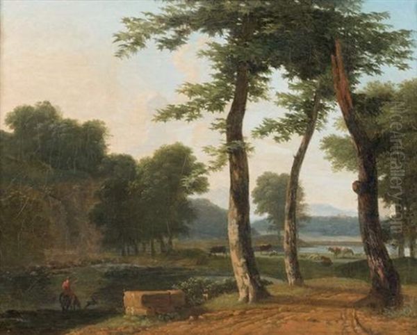 Paysage D'italie Oil Painting by Jean Victor Bertin