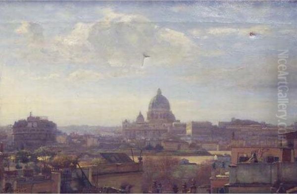 Vue De Rome Oil Painting by Ainevier