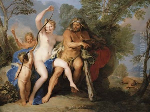 Hercules And Dejaneira Oil Painting by Nicolas Bertin