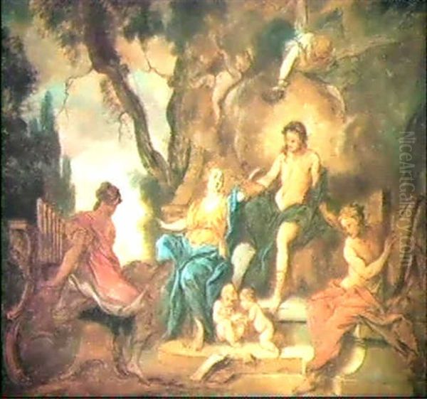 Apollon Et Les Muses Oil Painting by Nicolas Bertin