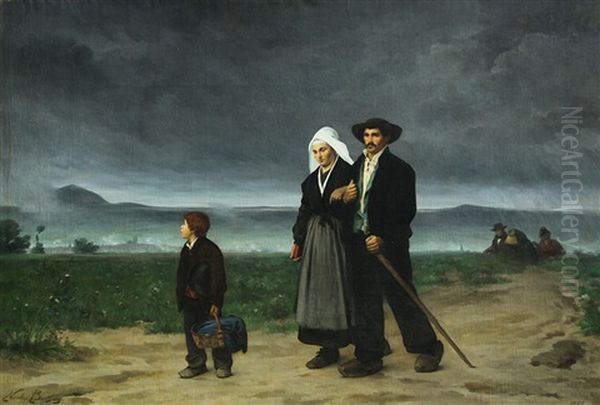 Return From Vespers Oil Painting by Nicholas Berton