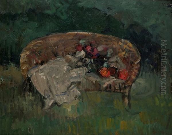 Canape Et Fleurs Oil Painting by Abel Bertram