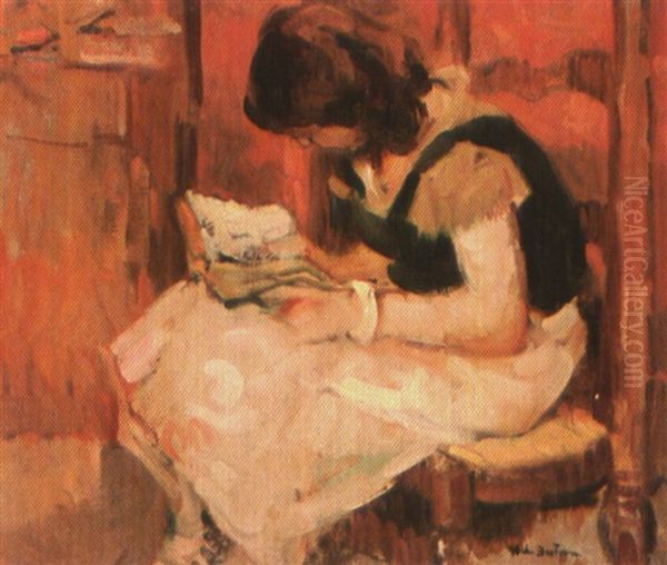 La Lecture Oil Painting by Abel Bertram