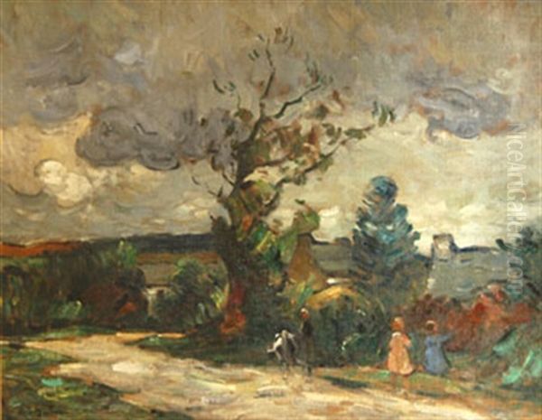 La Gardeuse De Vaches Oil Painting by Abel Bertram