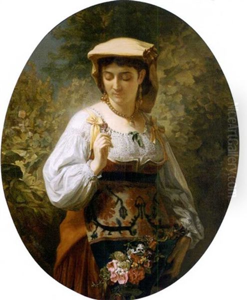 Chaumieres Oil Painting by Abel Bertram