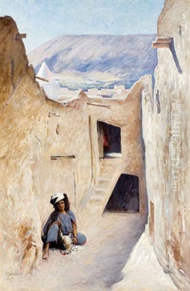 Bou Saada Oil Painting by Eugene Bertrand