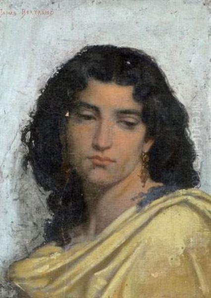 Portrait D'orientale Oil Painting by Jean-Baptiste (James) Bertrand