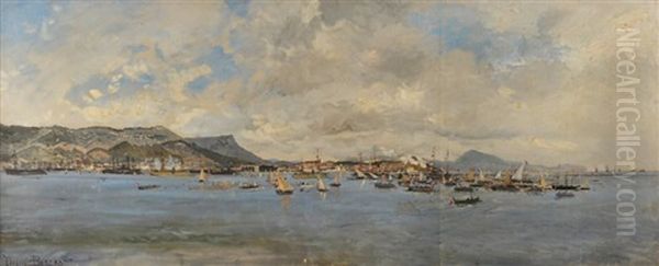 Rade De Toulon Oil Painting by Paulin Andre Bertrand