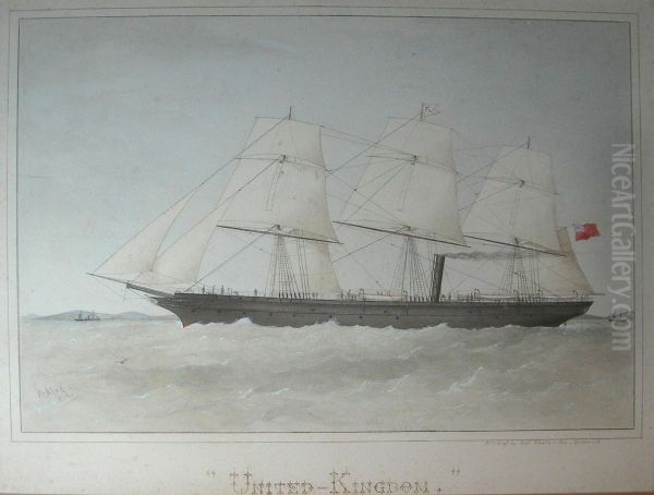 S.s United Kingdom Of Greenock Oil Painting by H. Aird