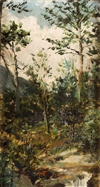 Paisaje De Montana Oil Painting by Aureliano De Beruete