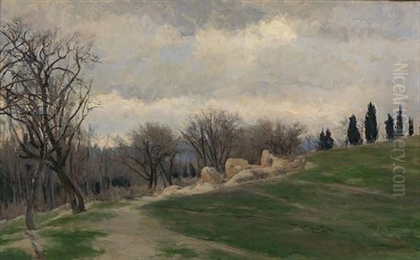 Paisaje De La Moncloa Oil Painting by Aureliano De Beruete