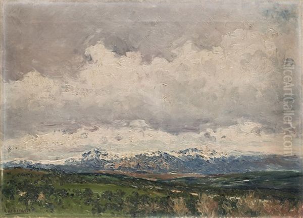 Vista De La Sierra De Guadarrama Oil Painting by Aureliano De Beruete