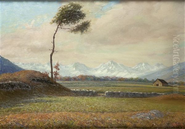 Peasaggio Autunnale Oil Painting by Camillo Besana