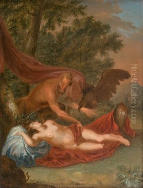 Jupiter Et Antiope Oil Painting by Balthasar Beschey