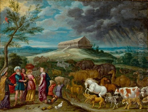 Noah Entering And Leaving The Ark Oil Painting by Balthasar Beschey