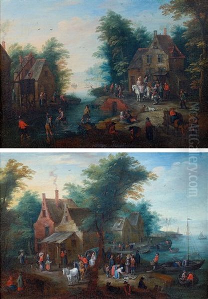 Villages Annimes De Personnages Oil Painting by Balthasar Beschey