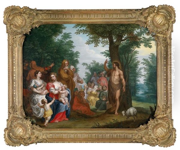 Die Predigt Johannes Des Taufers Oil Painting by Balthasar Beschey