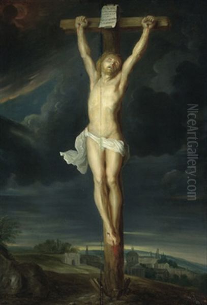 Christus Am Kreuz Oil Painting by Balthasar Beschey