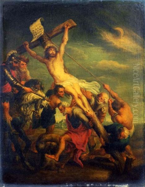 La Crucifixion Oil Painting by Balthasar Beschey