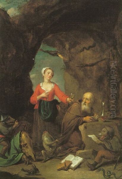 The Temptation Of Saint Anthony Oil Painting by Balthasar Beschey