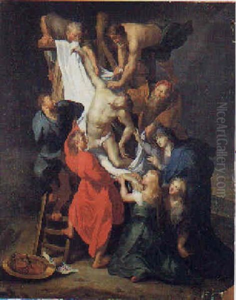 Descendimiento Oil Painting by Balthasar Beschey