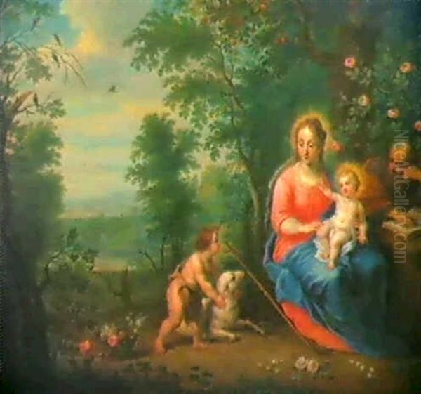 Die Heilige Familie Mit Dem Johannesknaben. Oil Painting by Balthasar Beschey