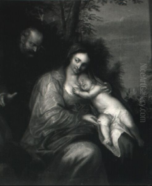 The Rest On The Flight Into Egypt by Balthasar Beschey