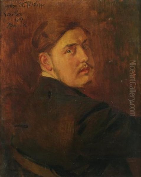 Mon Fils Philippe Oil Painting by Albert Besnard