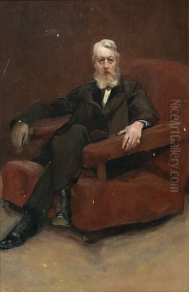 Portrait (duc De Sutherland ?) Oil Painting by Albert Besnard