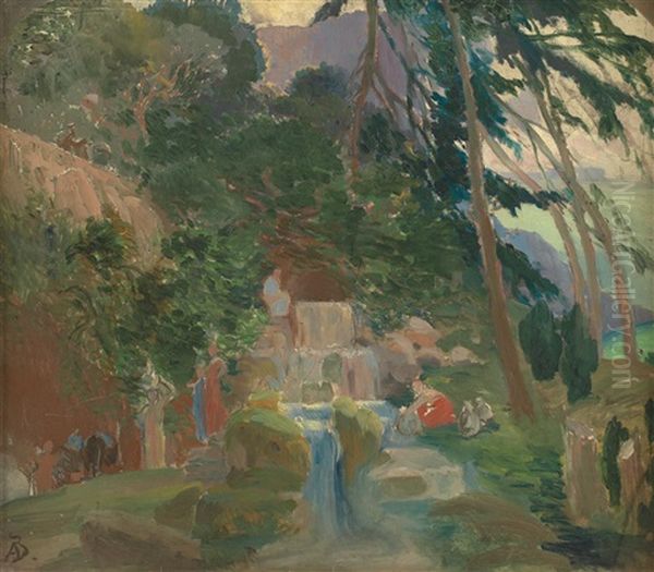 Au Bord De La Riviere by Albert Besnard