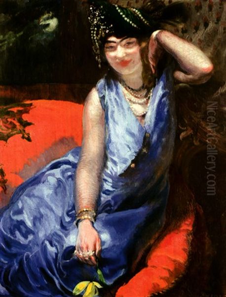 Princesse Orientale Oil Painting by Albert Besnard