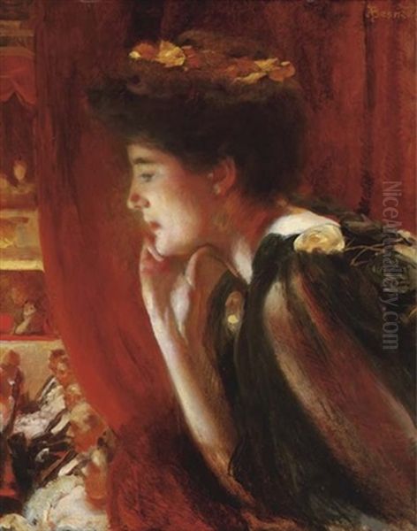 At The Opera Oil Painting by Albert Besnard