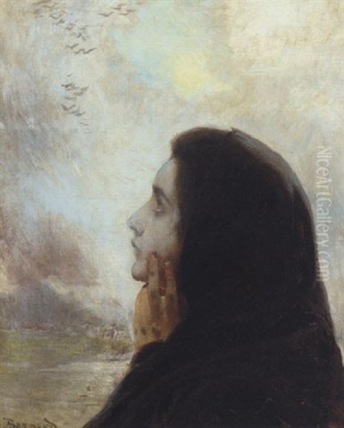 Contemplation Oil Painting by Albert Besnard